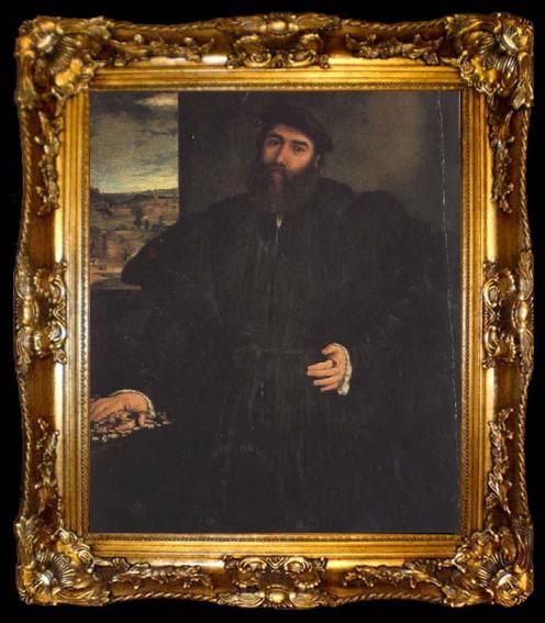 framed  Lorenzo Lotto Gentiluomo (mk45), ta009-2